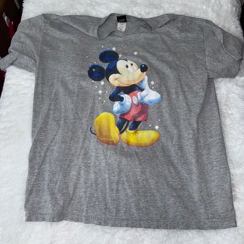 Vintage Mickey Mouse T Shirt Disney Jerry‎ Leigh Heather Gray Menswear